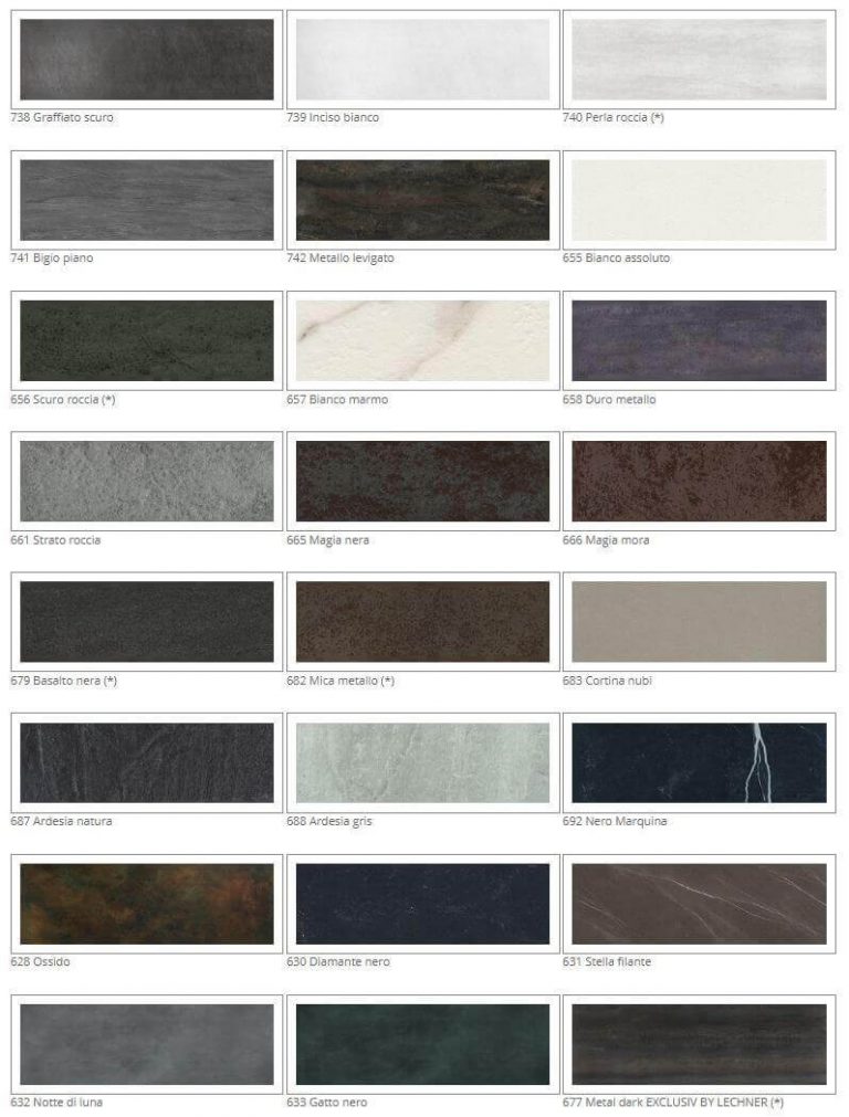 Keramik Uebersicht Dekore 768x1011 - Keramikarbeitsplatte - pflegeleicht und robust